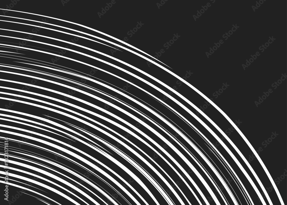 Poster abstract background with seamless curved slash lines pattern and with some copy space area
