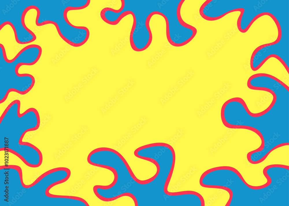 Poster abstract background with melting liquid pattern and with some copy space area
