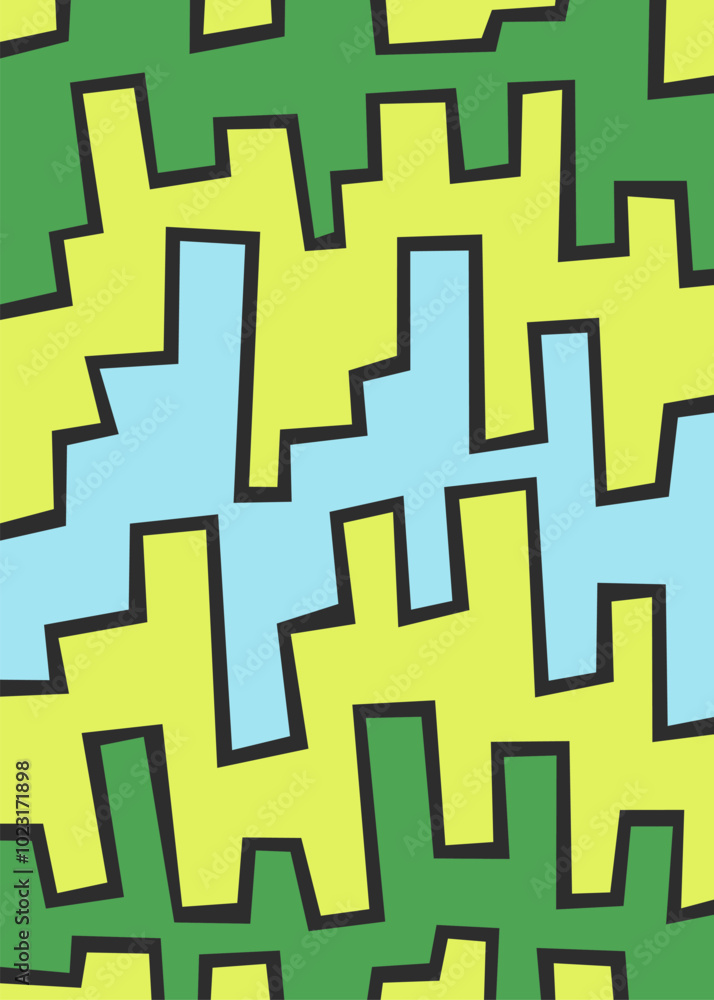 Aufkleber abstract background with irregular gradient lines pattern. abstract colorful square pattern