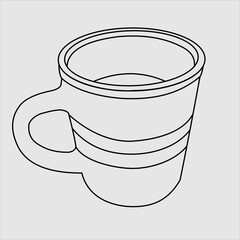 Vector image of a glass on a white background