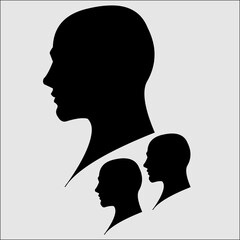 Image of a man's silhouette on a white background