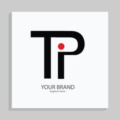 TIP letter branding logo design with a leaf

