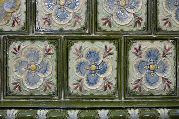 Tiles in Sitorai Mokhi-Khosa Palace. Bukhara. Uzbekistan