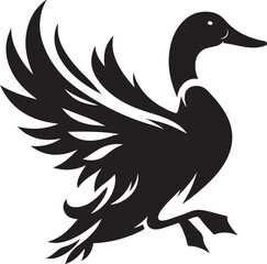 Duck Icon - Simple Flat Design Vector Graphic.