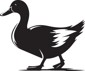 Duck Icon - Simple Flat Design Vector Graphic.