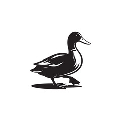 Duck Icon - Flat Vector Graphic Illustration.