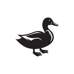 Flat Duck Icon Graphic - Vector Illustration Design.