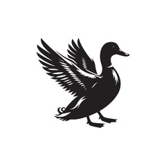 Flat Duck Icon Graphic - Vector Illustration Design.