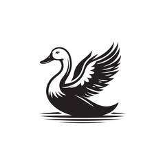 Flat Duck Icon Graphic - Vector Illustration Design.