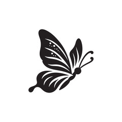 Monarch Butterfly Silhouettes Collection - Vector Illustration on White.