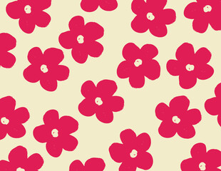 Modern Floral Hand Drawn Wallpaper
