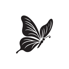 Monarch Butterfly Silhouette Set - Clean Vector Illustration.