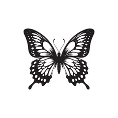 Monarch Butterfly Silhouette Set - Clean Vector Illustration.