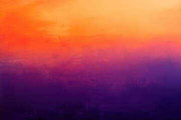Naklejka premium A vibrant gradient blend from deep orange to purple at dusk in a serene landscape