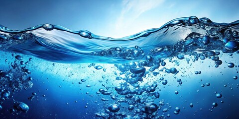 Blue water with plenty of air bubbles, blue, water, bubbles, nature, underwater, refreshing, clear, aquatic, fresh, outdoor