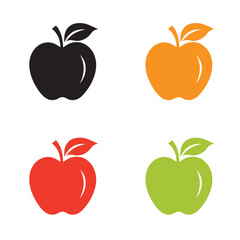 Flat Apple Icon set Illustration