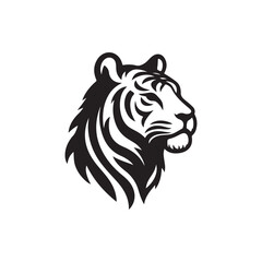 Tiger Face Silhouette Vector - Clean Illustration.