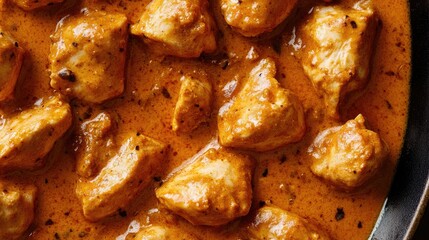 Creamy Chicken Korma Close-Up Shot