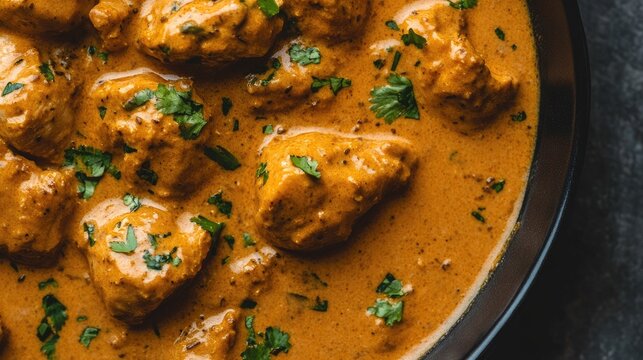 Creamy Chicken Korma Close-Up Delight