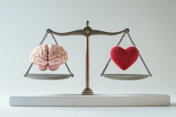 Balancing mind and heart with a sculptural representation of emotional and intellectual harmony