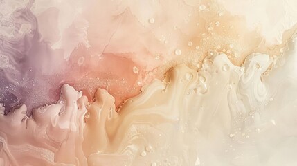 Obraz premium Abstract fluid art with soft pastel colors and textures.