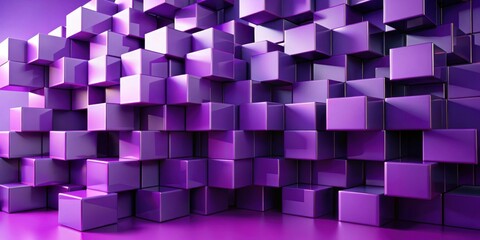 Abstract composition of purple cubes render, abstract, composition, purple, cubes,render, geometric, shapes, digital