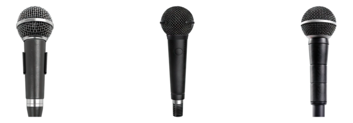 Microphone isolated on transparent background