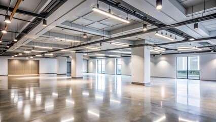 Refurbished commercial space with modern design and lighting, commercial, space, renovated, modern