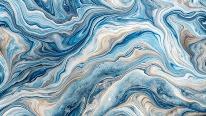 Obraz premium Abstract marble texture with swirling patterns in shades of blue, white, and gray , marble, texture, abstract, background