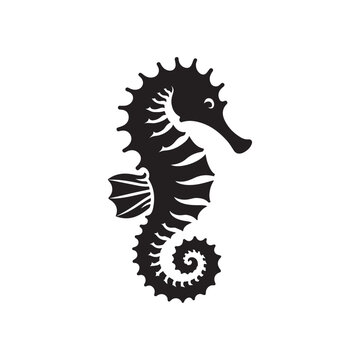 recommend clip art: Seahorse Vector Icon - Flat Silhouette Logo and Clipart Design.