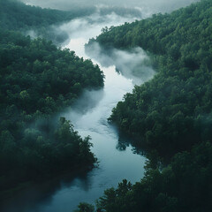 fog over the river