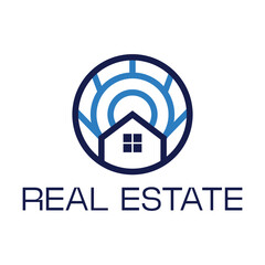 real estate flat minimalist logo design