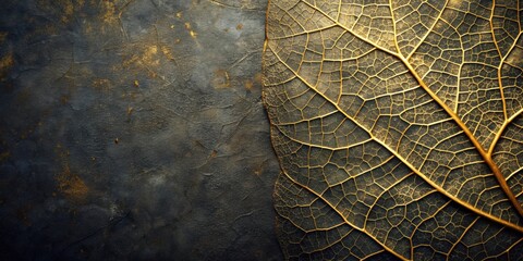Rustic dark background with gold leaf veins for a touch of classic sophistication , rustic, dark, background, gold