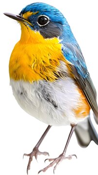 An up-close view of a tropical parula bird AI generated Image