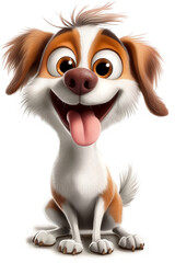 Fototapeta premium Happy cartoon puppy