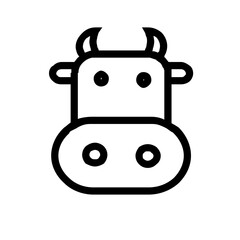 black and white cow character