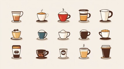 Obraz premium icon set about coffee