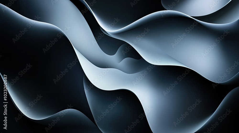 Poster a monochromatic abstract background with dark shadows and sharp contrasts, creating a minimalist and