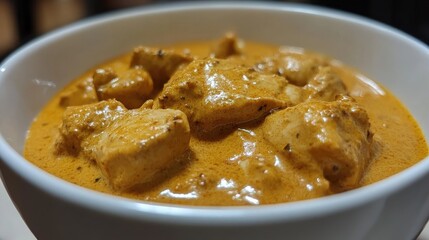 Creamy Chicken Korma in Traditional Bowl