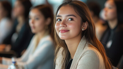 Women's Entrepreneurship Day. a business woman. the girl works in the office