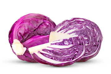 Purple Cabbage vegetable isolated on transparent png
