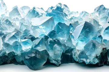Obraz premium Stunning Blue Fluorite Crystals Displaying Natural Beauty and Intricate Formations