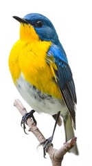 Fototapeta premium This is a close-up photo of a tropical parula bird AI generated pictures