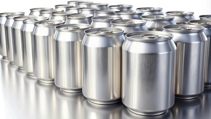 Aluminum beer cans on white background, beer, can, aluminum, beverage, drink, refreshment, cold, isolated, white