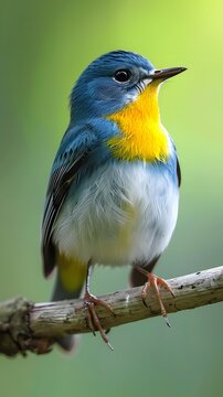 At close quarters, a tropical parula bird AI generated pictures