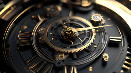 clock gear background and abstract . 3d, rendering, illustration