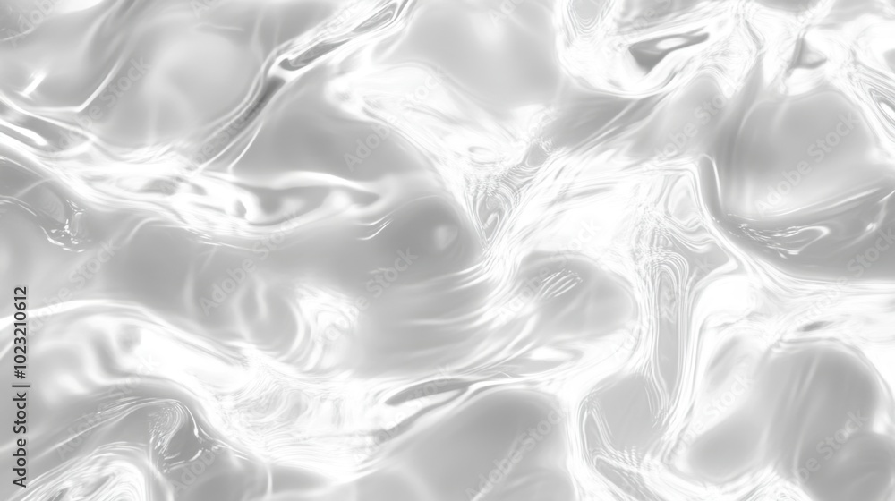 Poster close-up of rippling white water with soft light reflections creating a shimmering texture, ideal fo