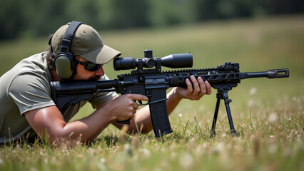 Fototapeta premium Rifle Scope Gun Range