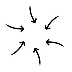 Hand drawn thin line arrows . Arrow icon. 