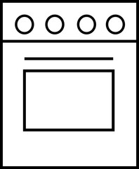 Home kitchen appliances line icon. Washing machine, microwave oven, iron, blender, vacuum cleaner. Vector